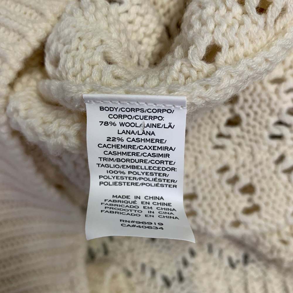 MARC JACOBS Cream Gold Wool Cashmere Payettes Sweater - Picture 7 of 7